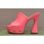 Gucci Heel 13cm Platform 4cm Interlocking G studs Slide Sandals 740426 Pink 2023