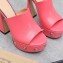 Gucci Heel 13cm Platform 4cm Interlocking G studs Slide Sandals 740426 Pink 2023