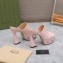 Gucci Heel 13cm Platform 4cm Interlocking G studs Slide Sandals 740426 Light Pink 2023