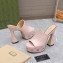 Gucci Heel 13cm Platform 4cm Interlocking G studs Slide Sandals 740426 Light Pink 2023