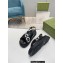 Gucci script Leather Sandals 738691 Black/White 2023