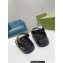 Gucci script Leather Sandals 738691 Black/White 2023