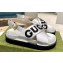 Gucci script Leather Sandals 738691 Silver/Black 2023