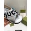 Gucci script Leather Sandals 738691 Silver/Black 2023
