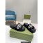 Gucci script Leather Slide Sandals Black/White 2023