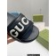 Gucci script Leather Slide Sandals Black/White 2023