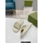 Gucci script Leather Slide Sandals White/Gold 2023
