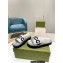 Gucci script Leather Slide Sandals Silver/Black 2023