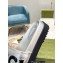 Gucci script Leather Slide Sandals Silver/Black 2023