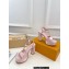 Louis Vuitton Heel 11cm Platform 4cm Sandals Satin Pink with LV Initials chain 2023