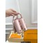 Louis Vuitton Heel 11cm Platform 4cm Sandals Satin Pink with LV Initials chain 2023