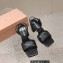 Miu Miu High Heel Leather sandals Black 2023