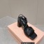 Miu Miu High Heel Leather sandals Black 2023