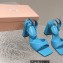 Miu Miu High Heel Leather sandals Blue 2023