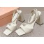 Miu Miu High Heel Leather sandals White 2023