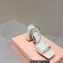 Miu Miu High Heel Leather sandals White 2023