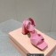 Miu Miu High Heel Leather sandals Pink 2023
