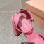 Miu Miu High Heel Leather sandals Pink 2023