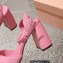 Miu Miu High Heel Leather sandals Pink 2023