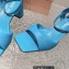 Miu Miu Low Heel Leather sandals Blue 2023