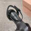 Miu Miu Low Heel Leather sandals Black 2023
