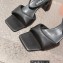 Miu Miu Low Heel Leather sandals Black 2023