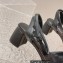Miu Miu Low Heel Leather sandals Black 2023