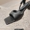 Miu Miu Low Heel Leather sandals Black 2023