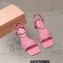 Miu Miu Low Heel Leather sandals Pink 2023