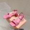 Miu Miu Low Heel Leather sandals Pink 2023