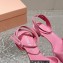Miu Miu Low Heel Leather sandals Pink 2023