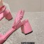 Miu Miu Low Heel Leather sandals Pink 2023