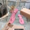 Miu Miu Patent thong sandals Pink with metal lettering logo 2023