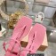 Miu Miu Patent thong sandals Pink with metal lettering logo 2023