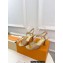 Louis Vuitton Heel 6.5cm Sparkle Sandals Satin Nude with LV Initials chain 2023
