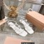 Miu Miu Patent leather sandals White with metal lettering logo 2023