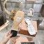 Miu Miu Patent leather sandals White with metal lettering logo 2023
