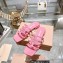 Miu Miu Leather sandals Pink with metal lettering logo 2023