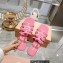 Miu Miu Leather sandals Pink with metal lettering logo 2023