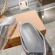 Miu Miu Leather slides Silver with metal lettering logo 2023
