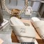 Miu Miu Leather slides Creamy with metal lettering logo 2023