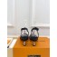 Louis Vuitton Heel 6.5cm Sparkle Sandals Satin Black with LV Initials chain 2023