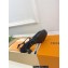 Louis Vuitton Heel 6.5cm Sparkle Sandals Satin Black with LV Initials chain 2023