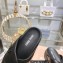Miu Miu Leather Platform slides Black with metal lettering logo 2023