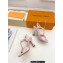 Louis Vuitton Heel 9.5cm Sparkle Sandals Satin Pink with LV Initials chain 2023