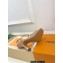 Louis Vuitton Heel 9.5cm Sparkle Sandals Satin Nude with LV Initials chain 2023