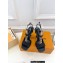 Louis Vuitton Heel 9.5cm Sparkle Sandals Satin Black with LV Initials chain 2023