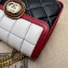 Gucci Deco mini shoulder bag 741457 in quilted Leather Black/White/Red 2023
