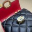 Gucci Deco mini shoulder bag 741457 in quilted Leather Black/White/Red 2023