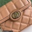 Gucci Deco mini shoulder bag 741457 in quilted Leather Beige 2023